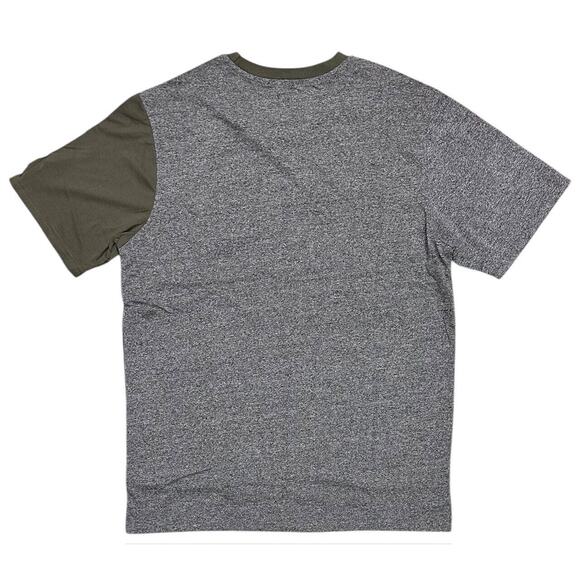 Ecko Unltd Men's T-Shirt Panel Stitched Camo Grey Heather Olive Short Sleeve Tee - Picture 2 of 3